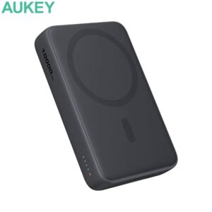 Batterie Externe Power Bank Sans Fil Magnétique AUKEY PB-MS04 10000mAh 20W avec Câble USB-C Gris