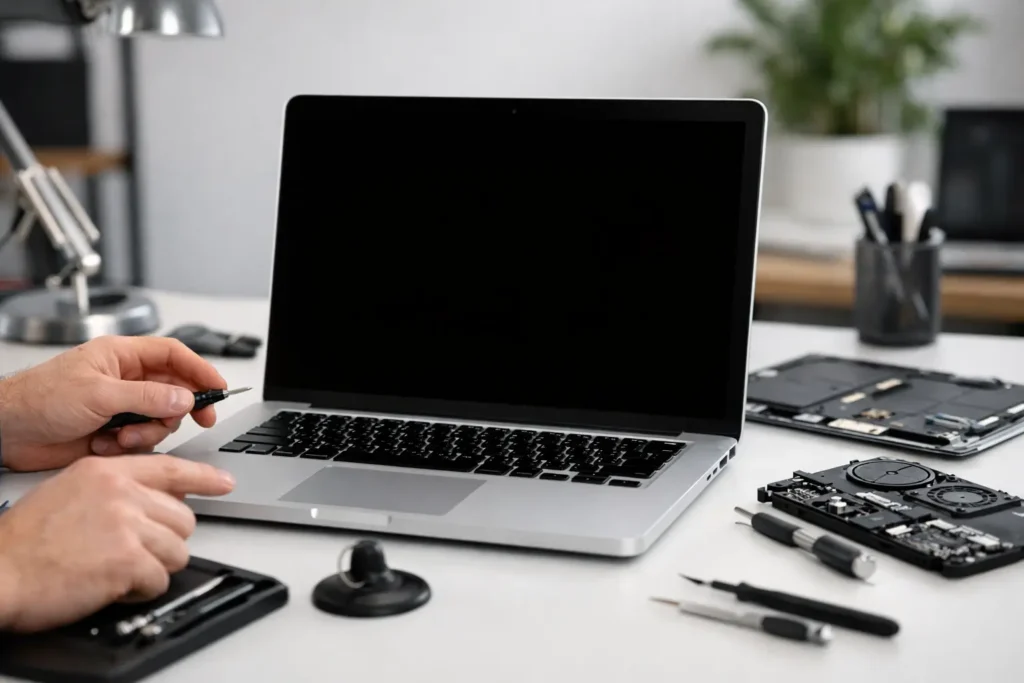 Réparation MacBook écran noir - que faire ?