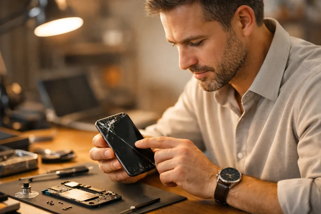Réparer smartphone après chute: que faire vite