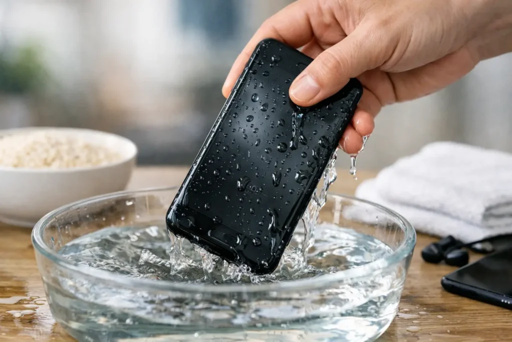 Sauver téléphone tombé eau - les bons gestes