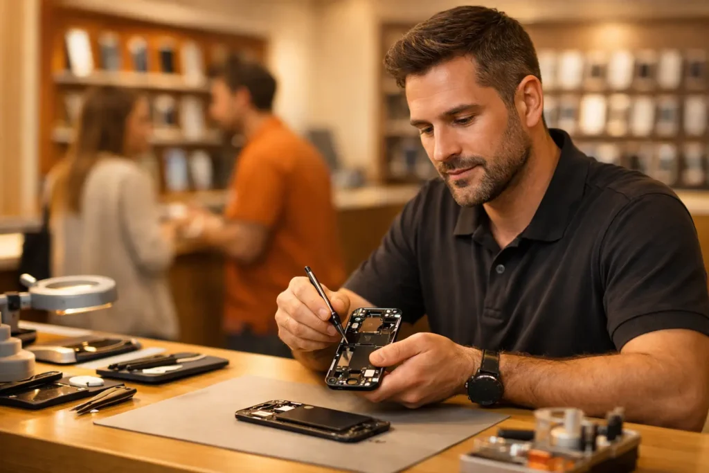 Guide réparation smartphone express en magasin