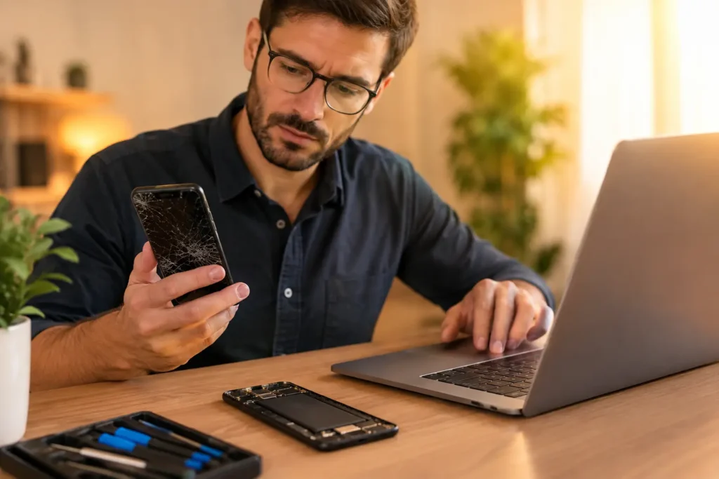 Exemple de récupération de données téléphone cassé